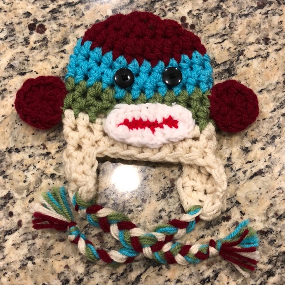 Newborn handmade Monkey Hat - Picture 1 of 1